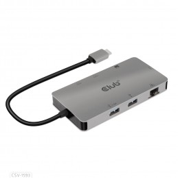 CLUB3D CSV-1593 hub di interfaccia USB 3.2 Gen 1 (3.1 Gen 1) Type-C 16200 Mbit s Metallico