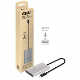 CLUB3D Thunderbolt™ 3 to Displayport™ 1.2 Dual Monitor 4K 60Hz