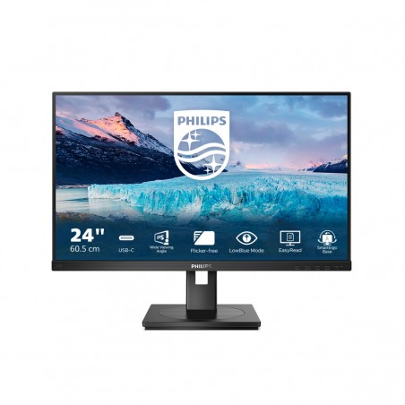Philips S Line 243S1 00 Monitor PC 60,5 cm (23.8") 1920 x 1080 Pixel Full HD LCD Nero