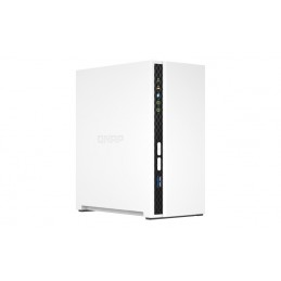 QNAP TS-233 server NAS e di archiviazione Mini Tower Collegamento ethernet LAN Bianco Cortex-A55