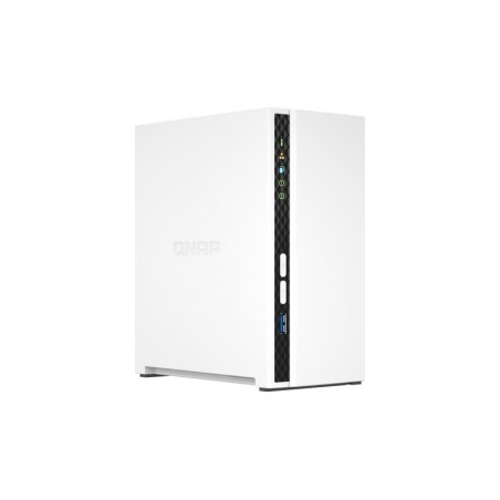 QNAP TS-233 server NAS e di archiviazione Mini Tower Collegamento ethernet LAN Bianco Cortex-A55