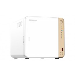 QNAP TS-462-4G server NAS e di archiviazione Tower Collegamento ethernet LAN Bianco N4505