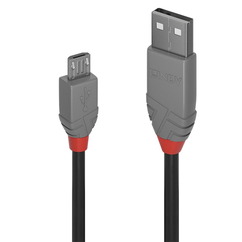 Lindy 36733 cavo USB 2 m USB 2.0 USB A Micro-USB B Nero, Grigio Lindy 36733 cavo USB 2 m USB 2.0 USB A Micro-USB B Nero, Grigio