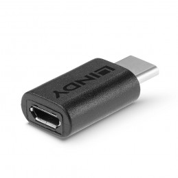 Lindy 41896 adattatore per inversione del genere dei cavi USB-C Micro-B Nero