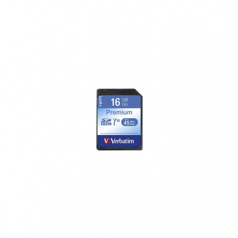 Verbatim Premium 16 GB SDHC Classe 10 Verbatim Premium 16 GB SDHC Classe 10