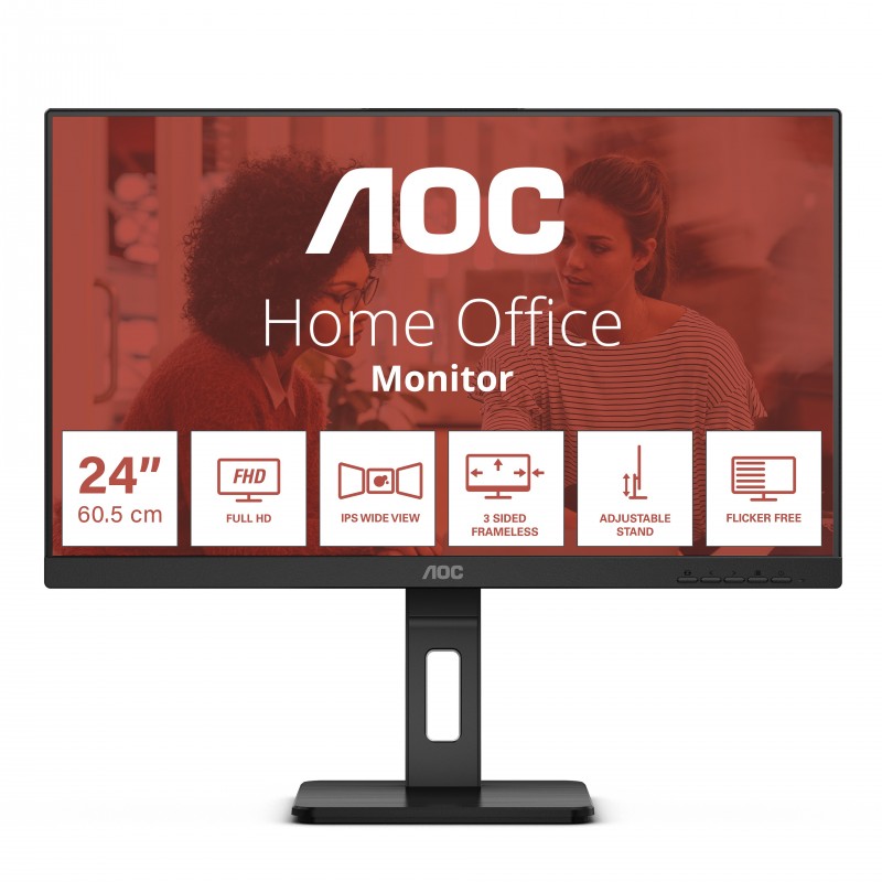 AOC E3 24E3QAF Monitor PC 61 cm (24") 1920 x 1080 Pixel Nero