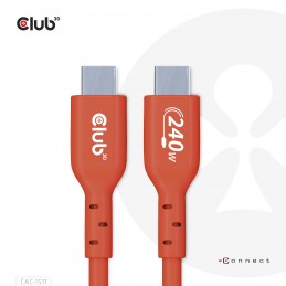 CLUB3D CAC-1511 cavo USB 1 m USB 2.0 USB C Arancione