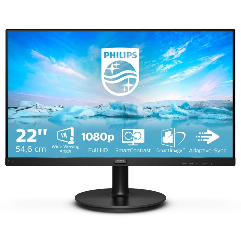 Philips V Line 221V8A Monitor PC 54,6 cm (21.5") 1920 x 1080 Pixel Full HD LCD Nero
