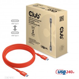CLUB3D CAC-1573 cavo USB 2 m USB4 Gen 2x2 USB C Rosso