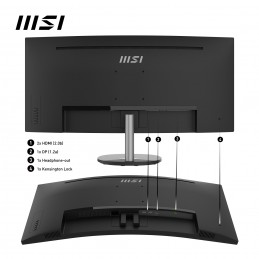 MSI Pro MP341CQ Monitor PC 86,4 cm (34") 3440 x 1440 Pixel UltraWide Quad HD Nero