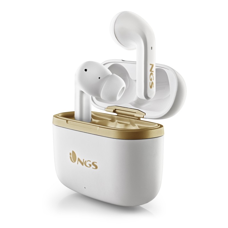 NGS ARTICA TROPHY Cuffie Wireless In-ear Musica e Chiamate USB tipo-C Bluetooth Oro, Bianco NGS ARTICA TROPHY Cuffie Wireless In-ear Musica e Chiamate USB tipo-C Bluetooth Oro, Bianco