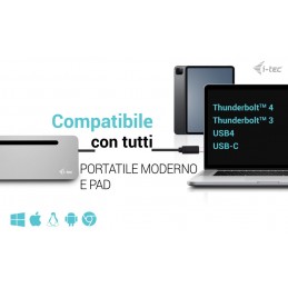 i-tec USB-C Metal Ergonomic 3x 4K Display Docking Station + Power Delivery 100 W