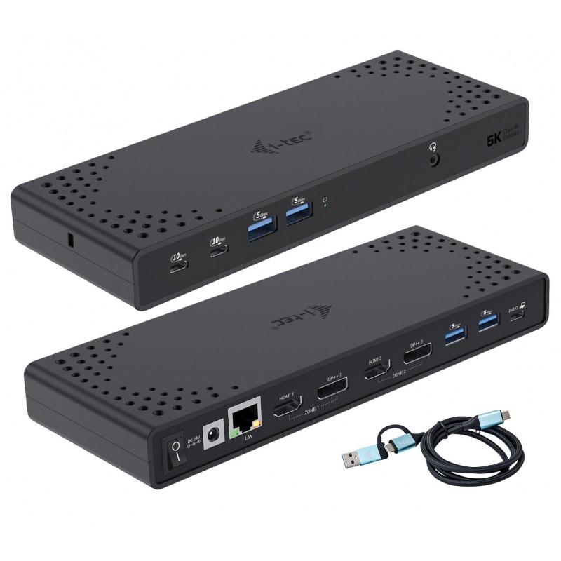 i-tec USB 3.0   USB-C   Thunderbolt 3 Dual Display Docking Station Gen2 + Power Delivery 100W