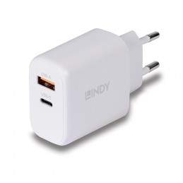 Lindy 73428 Caricabatterie per dispositivi mobili Universale Bianco AC Ricarica rapida Interno