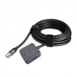Lindy 43388 hub di interfaccia USB 3.2 Gen 1 (3.1 Gen 1) Type-A 5000 Mbit s Nero, Grigio