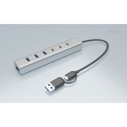 i-tec USB-C USB-A Charging Metal HUB 7 port (3x USB-C, 4x USB-A)