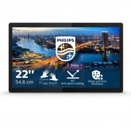 Philips 222B1TFL Monitor PC 54,6 cm (21.5") Full HD LED Touch screen Nero