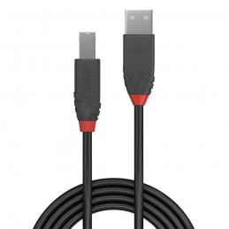 Lindy 36671 cavo USB USB 2.0 0,5 m USB A USB B Nero, Grigio