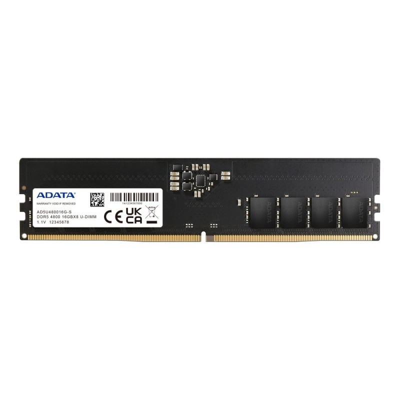 ADATA AD5U480016G-S memoria 16 GB 1 x 16 GB DDR5 4800 MHz Data Integrity Check (verifica integrità dati) ADATA AD5U480016G-S memoria 16 GB 1 x 16 GB DDR5 4800 MHz Data Integrity Check (verifica integrità dati)