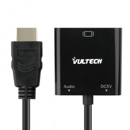 Vultech SN21707 cavo e adattatore video 1 m VGA (D-Sub) HDMI tipo A (Standard) Nero