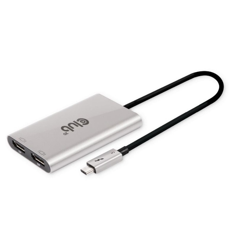 CLUB3D CSV-1586 hub di interfaccia Thunderbolt 3 40000 Mbit s Argento