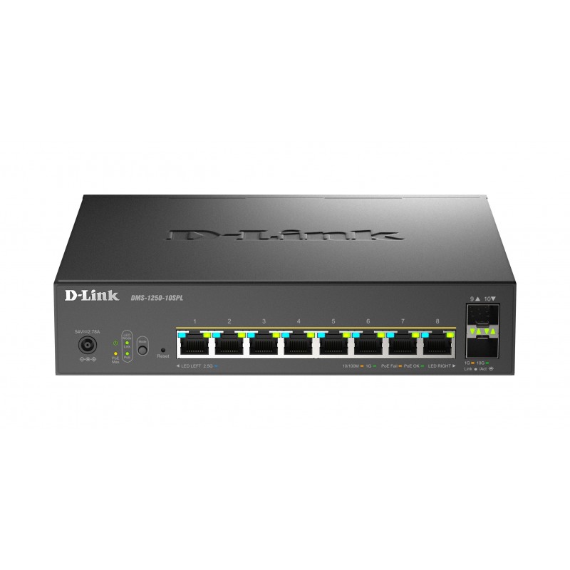 D-Link 10-Port Multi-Gigabit Smart Managed PoE Gestito D-Link 10-Port Multi-Gigabit Smart Managed PoE Gestito