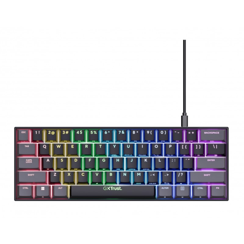 Trust GXT 867 Acira tastiera Gaming USB QWERTY Italiano Nero Trust GXT 867 Acira tastiera Gaming USB QWERTY Italiano Nero