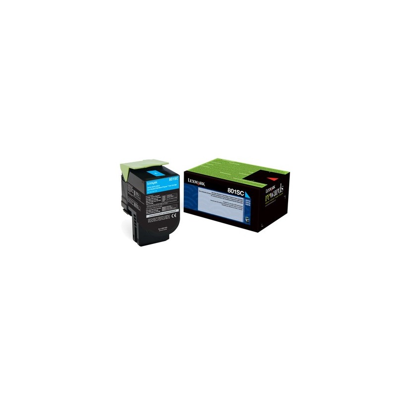 Lexmark 802SC cartuccia toner 1 pz Originale Ciano