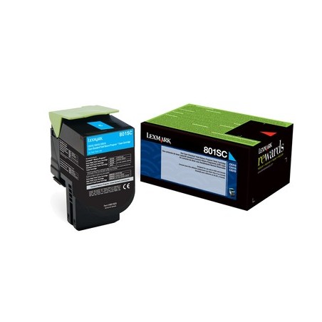 Lexmark 802SC cartuccia toner 1 pz Originale Ciano