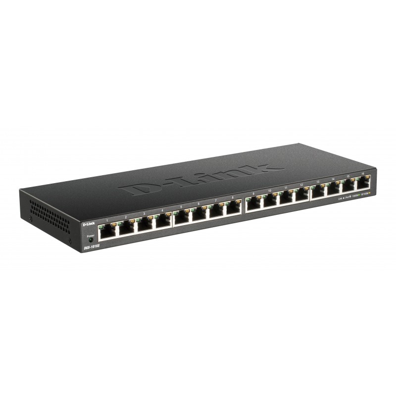 D-Link DGS-1016S switch di rete Non gestito Gigabit Ethernet (10 100 1000) Nero D-Link DGS-1016S switch di rete Non gestito Gigabit Ethernet (10 100 1000) Nero