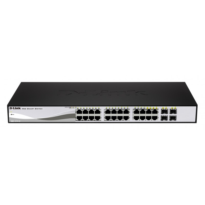 D-Link DGS-1210-24P switch di rete Gestito L2 Gigabit Ethernet (10 100 1000) Supporto Power over Ethernet (PoE) Nero