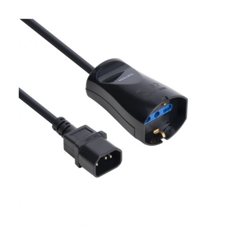 Vultech Cavo di Alimentazione IEC C14 Maschio - 10 16A Bipasso Schuko