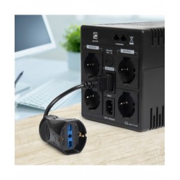 Vultech Cavo di Alimentazione IEC C14 Maschio - 10 16A Bipasso Schuko