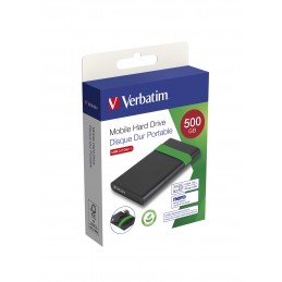 Verbatim 53111 disco rigido esterno 512 GB 5400 Giri min 2.5" Micro-USB B 2.0 3.2 Gen 1 (3.1 Gen 1) Nero, Verde