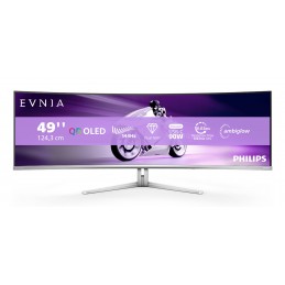 Philips Evnia 8000 49M2C8900L 00 Monitor PC 124,2 cm (48.9") 5120 x 1440 Pixel Dual QHD QD-OLED Bianco