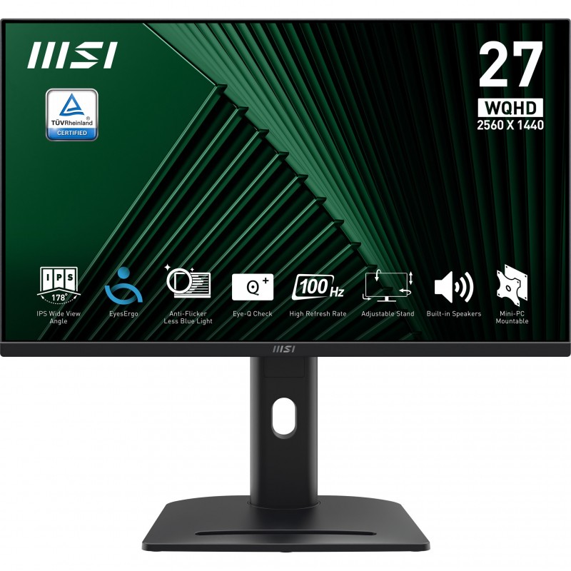 MSI Pro MP275QPG Monitor PC 68,6 cm (27") 2560 x 1440 Pixel Wide Quad HD LCD Nero