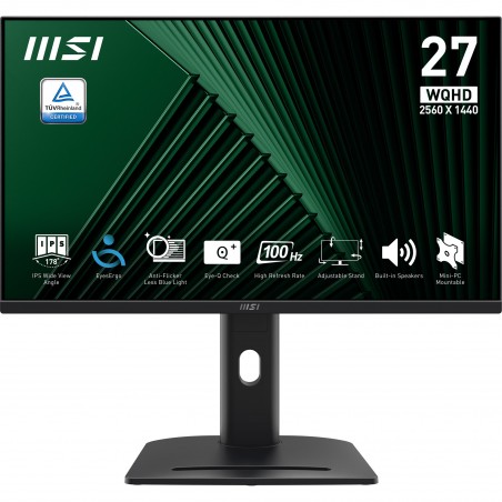 MSI Pro MP275QPG Monitor PC 68,6 cm (27") 2560 x 1440 Pixel Wide Quad HD LCD Nero