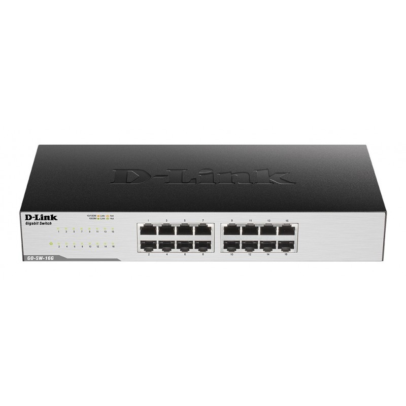D-Link GO-SW-16G switch di rete Non gestito Gigabit Ethernet (10 100 1000) Nero D-Link GO-SW-16G switch di rete Non gestito Gigabit Ethernet (10 100 1000) Nero
