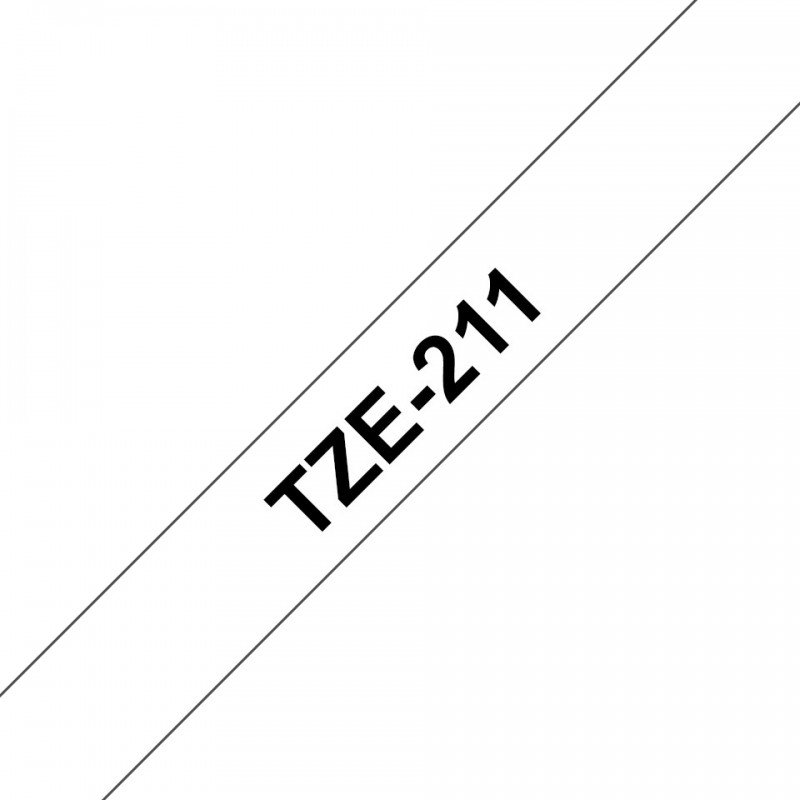 Brother TZe-211 nastro per etichettatrice Nero su bianco