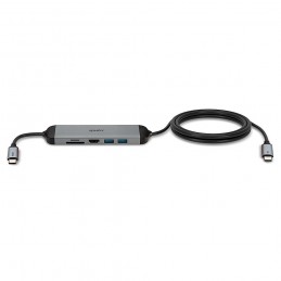 Lindy 43326 replicatore di porte e docking station per laptop Cablato USB 3.2 Gen 1 (3.1 Gen 1) Type-C Nero, Grigio