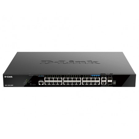 D-Link DGS-1520-28MP switch di rete Gestito L3 Gigabit Ethernet (10 100 1000) Supporto Power over Ethernet (PoE) 1U Nero