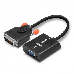 Lindy 38189 cavo e adattatore video 0,1 m DVI-D VGA (D-Sub) Nero