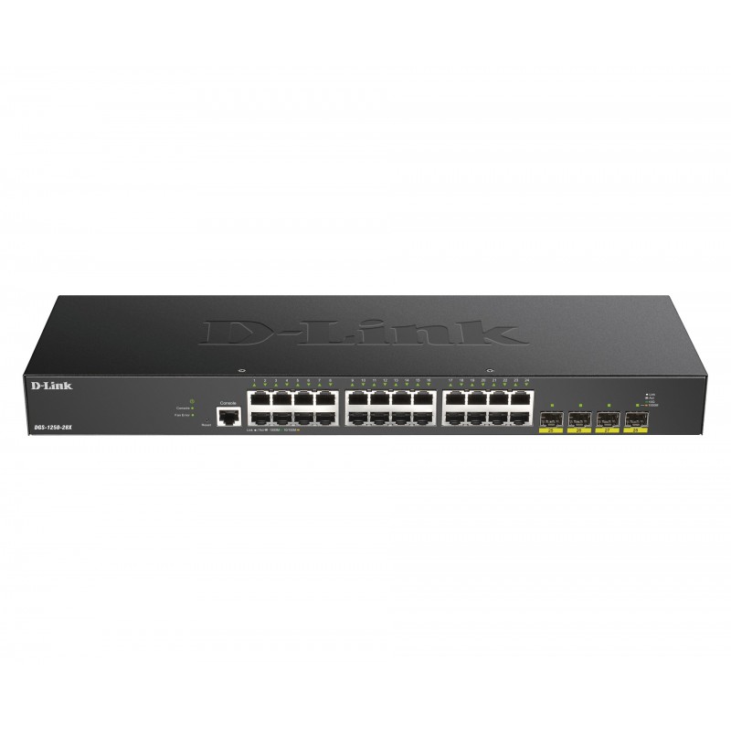 D-Link DGS-1250-28X switch di rete Gestito L3 Gigabit Ethernet (10 100 1000) Nero
