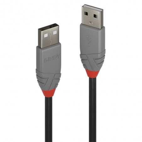 Lindy 36691 cavo USB USB 2.0 0,5 m USB A Nero, Grigio