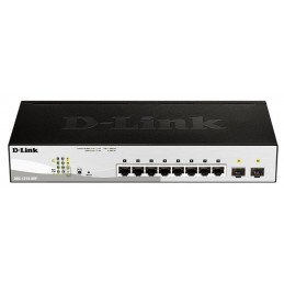 D-Link DGS-1210-08P switch di rete Gestito L2 Gigabit Ethernet (10 100 1000) Supporto Power over Ethernet (PoE) Nero