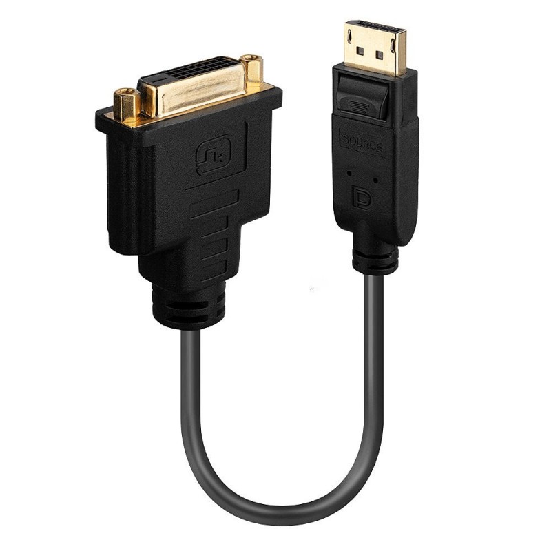 Lindy 41004 cavo e adattatore video 0,15 m DisplayPort DVI-D Nero Lindy 41004 cavo e adattatore video 0,15 m DisplayPort DVI-D Nero