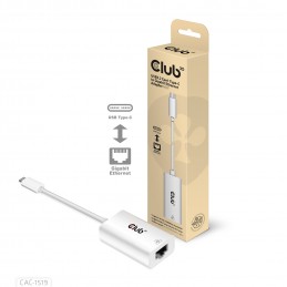 CLUB3D CAC-1519 adattatore per inversione del genere dei cavi USB-C RJ-45 Bianco
