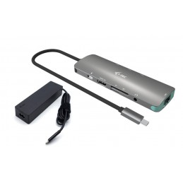 i-tec USB-C Metal Nano Docking Station 4K HDMI LAN with Power Delivery 100W + Universal Charger 100W