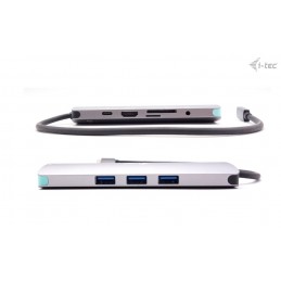 i-tec USB-C Metal Nano Docking Station 4K HDMI LAN with Power Delivery 100W + Universal Charger 100W