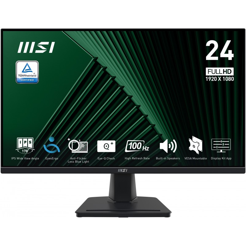 MSI Pro MP245G Monitor PC 60,5 cm (23.8") 1920 x 1080 Pixel Full HD LCD Nero